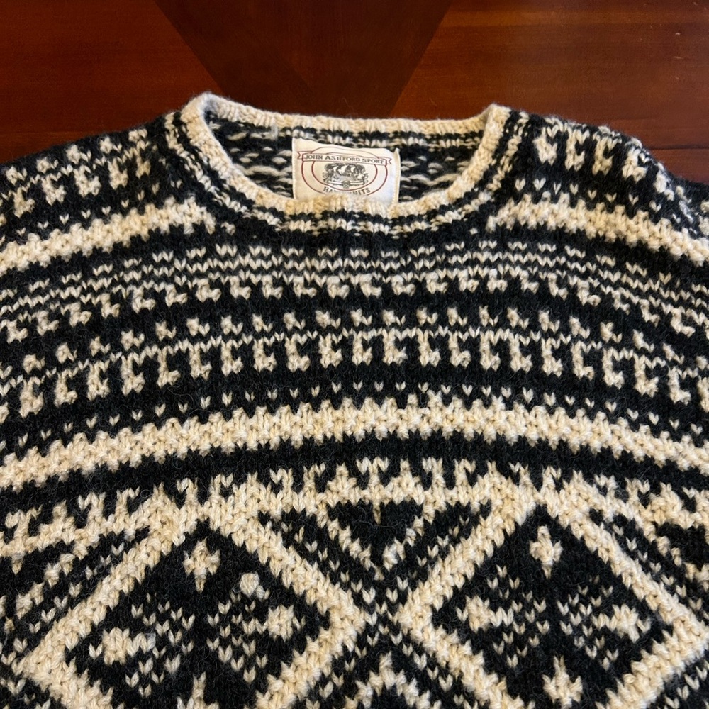 Vintage John Ashford Sport Hand Knits Crewneck Sweater